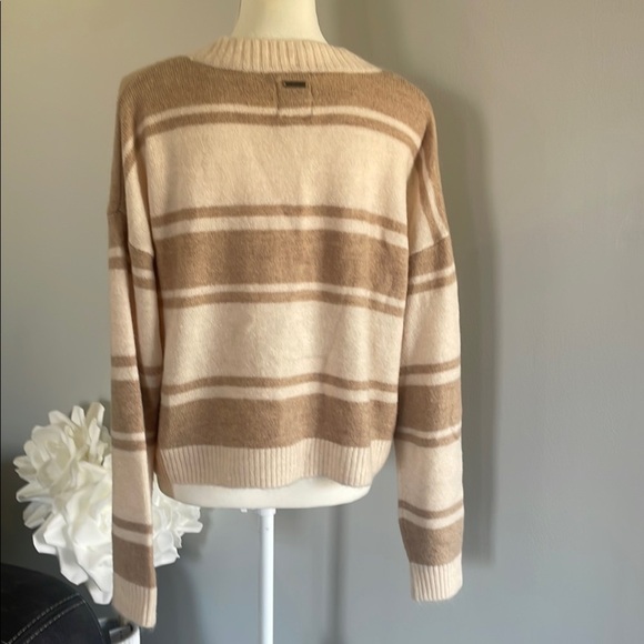 Billabong Striped Beige Cardigan Sweater - Picture 7 of 9